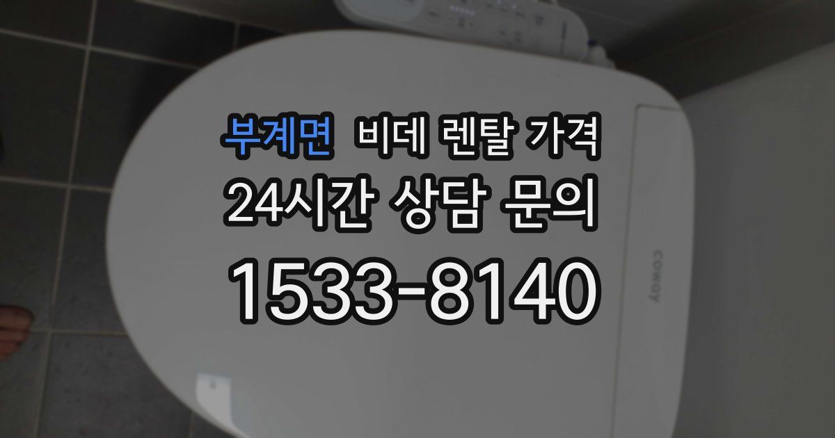 부계면 비데 렌탈 가격