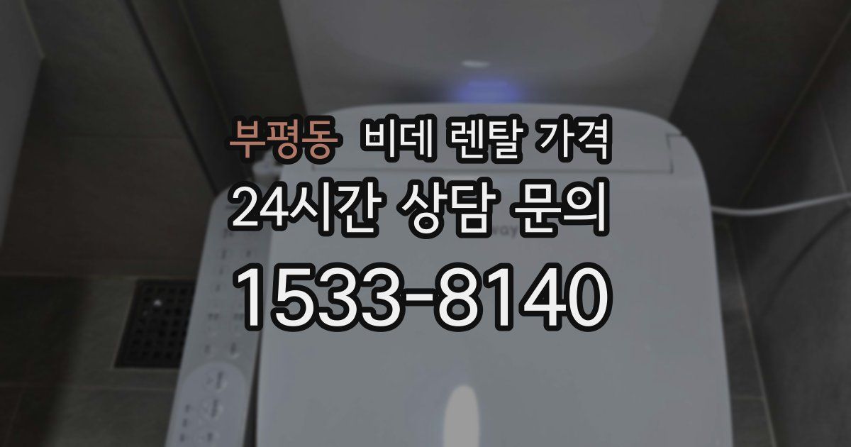 부평동 비데 렌탈 가격