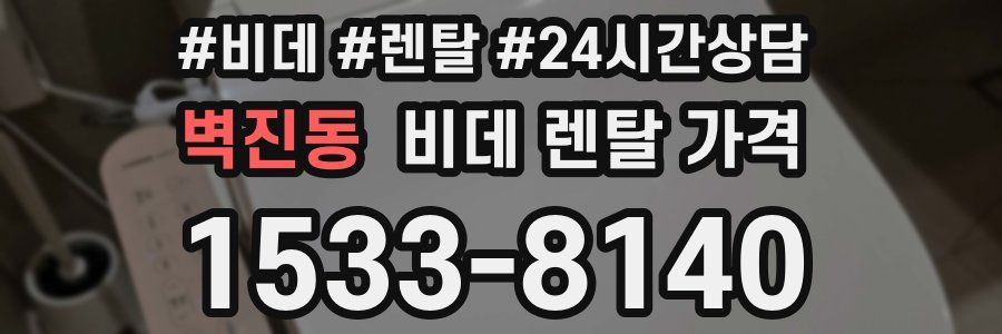 벽진동 비데 렌탈 가격