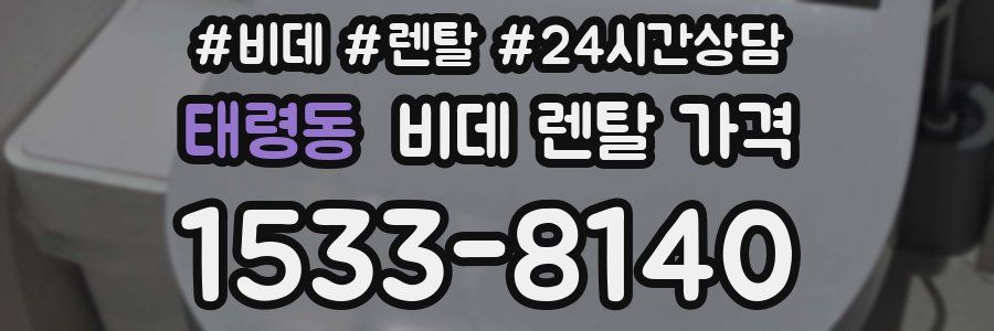 태령동 비데 렌탈 가격