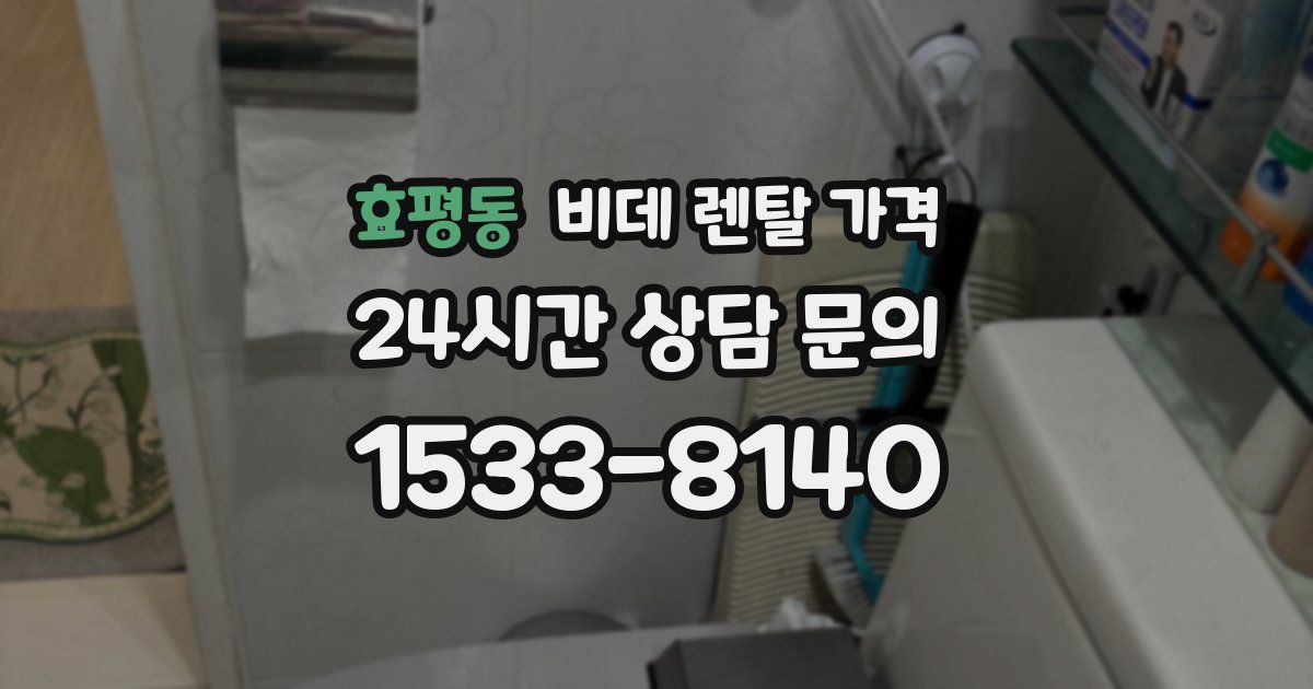 효평동 비데 렌탈 가격