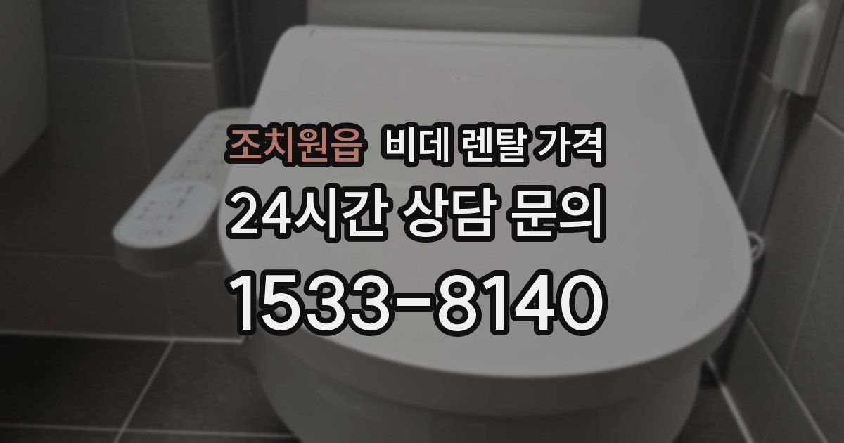 조치원읍 비데 렌탈 가격