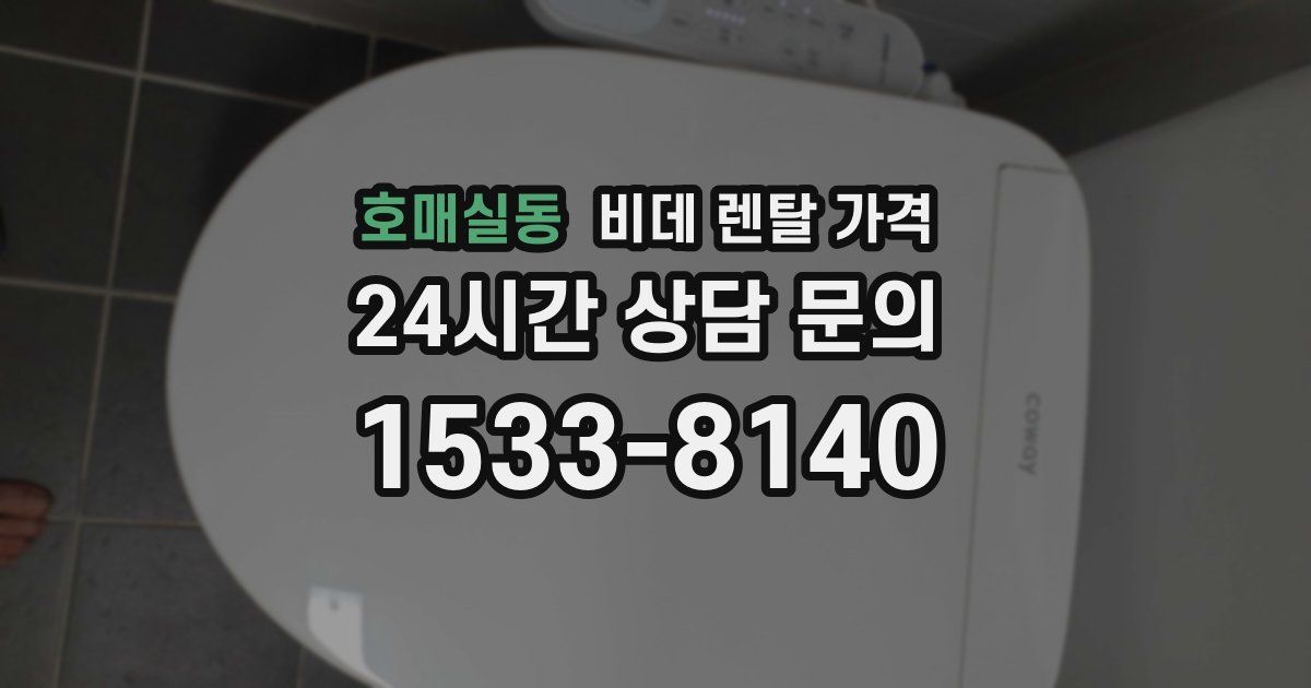 호매실동 비데 렌탈 가격