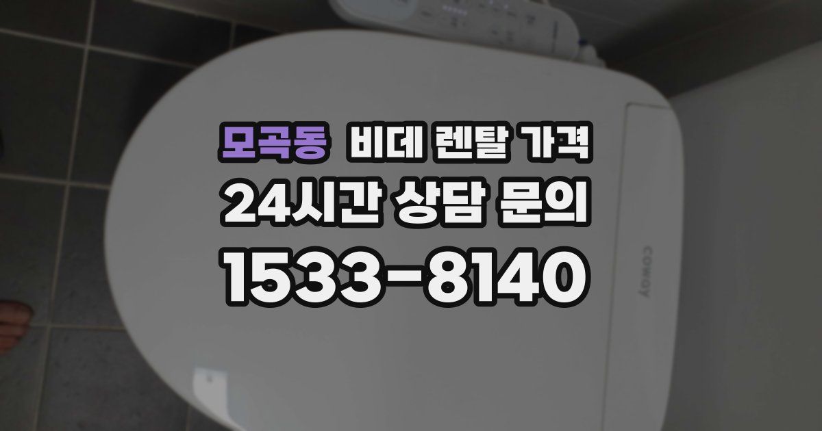 모곡동 비데 렌탈 가격
