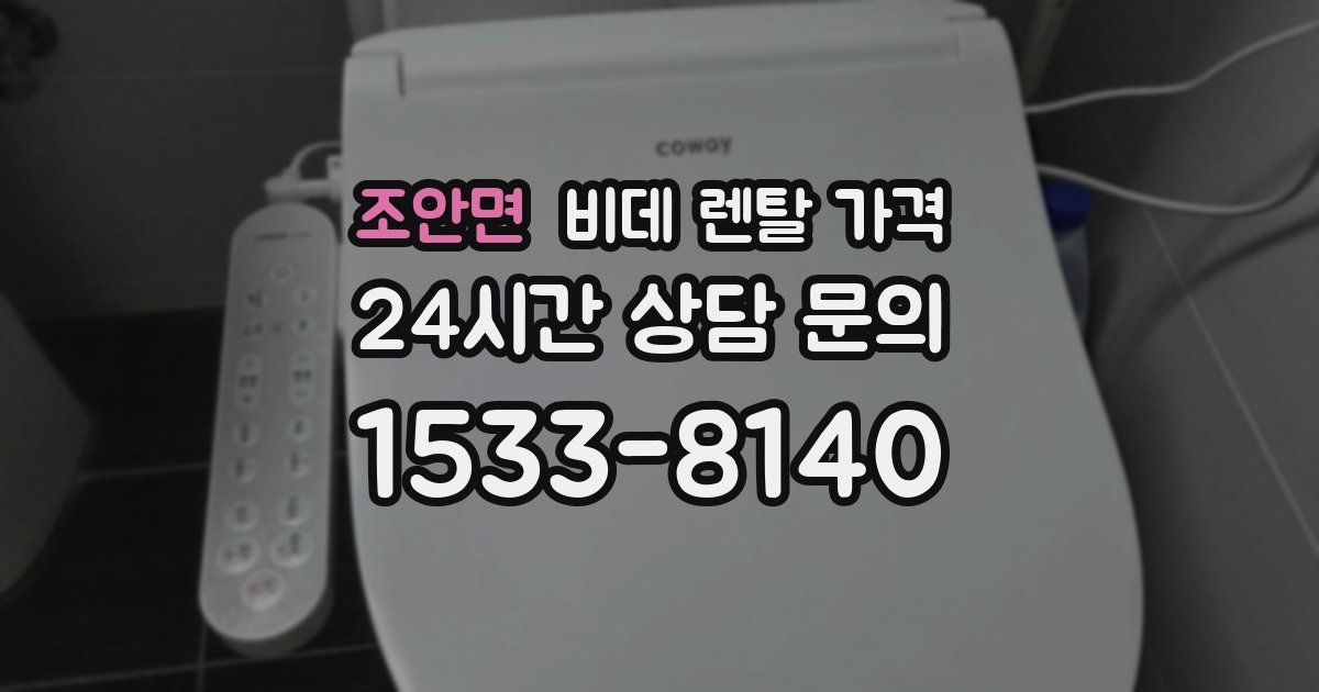 조안면 비데 렌탈 가격