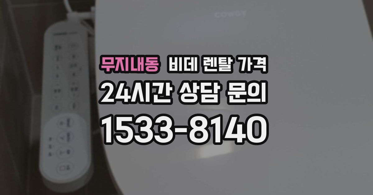 무지내동 비데 렌탈 가격