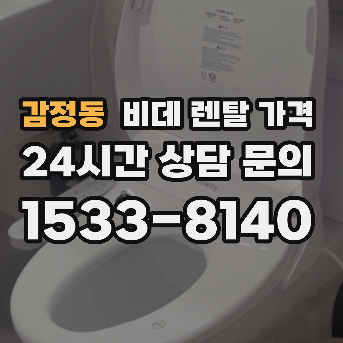 감정동 비데 렌탈 가격
