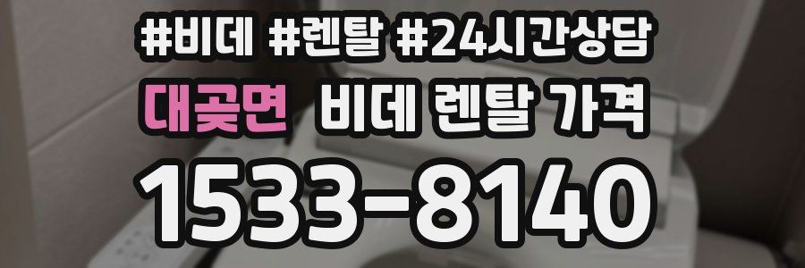 대곶면 비데 렌탈 가격