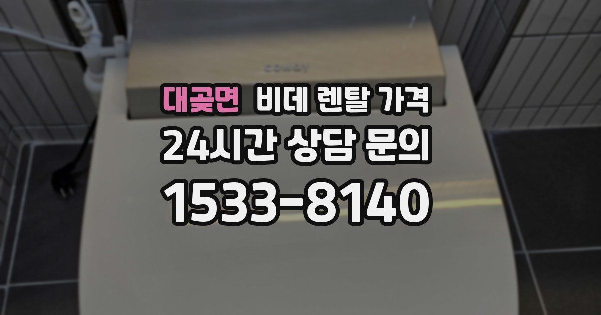 대곶면 비데 렌탈 가격