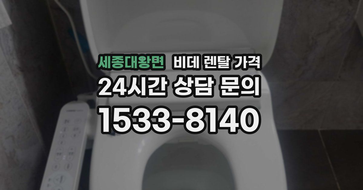 세종대왕면 비데 렌탈 가격