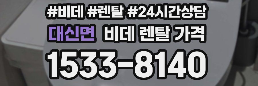 대신면 비데 렌탈 가격