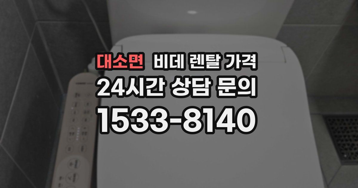 대소면 비데 렌탈 가격