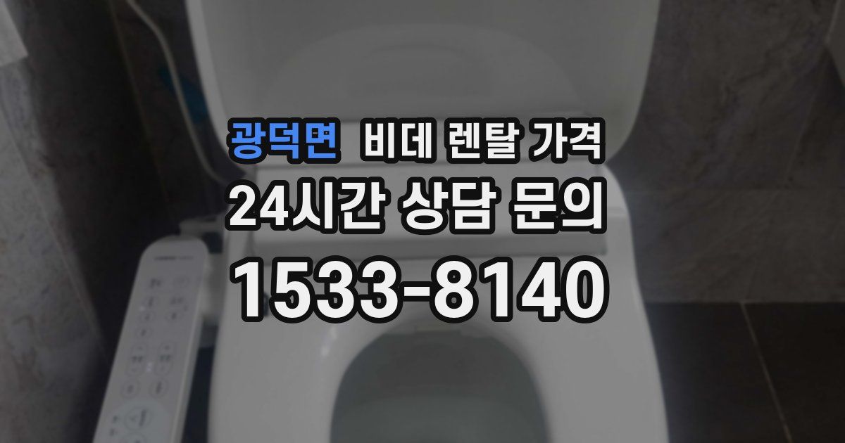 광덕면 비데 렌탈 가격