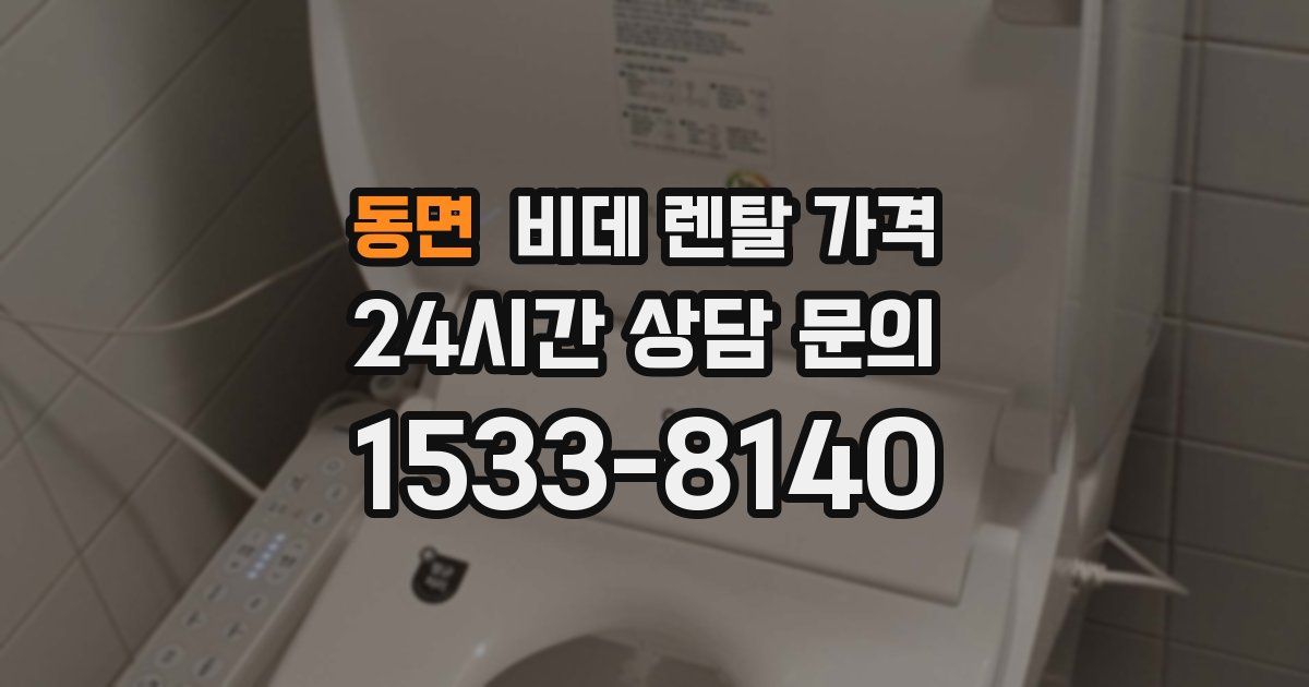 동면 비데 렌탈 가격