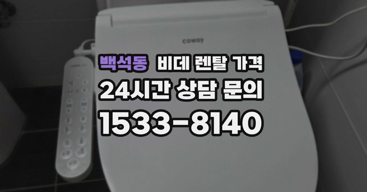 백석동 비데 렌탈 가격