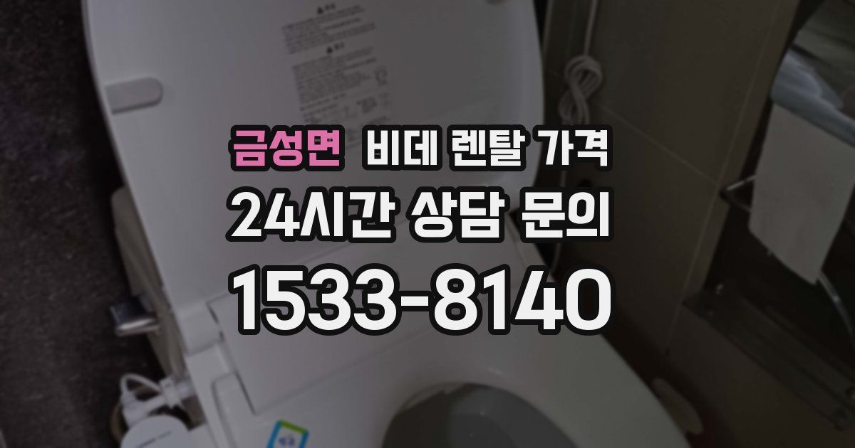 금성면 비데 렌탈 가격
