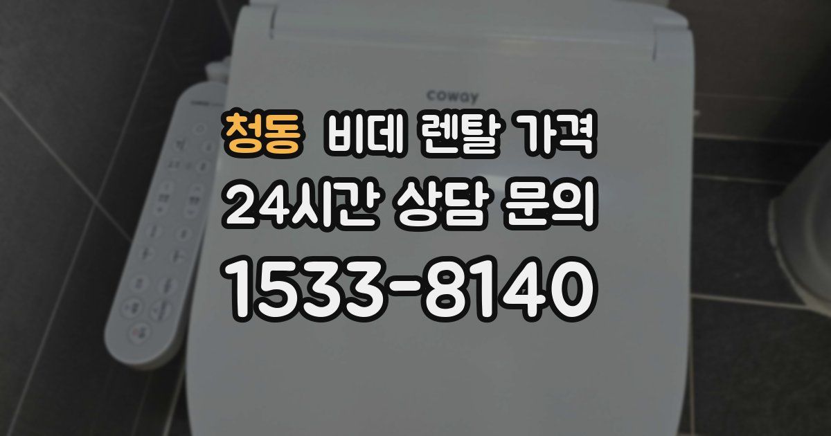 청동 비데 렌탈 가격