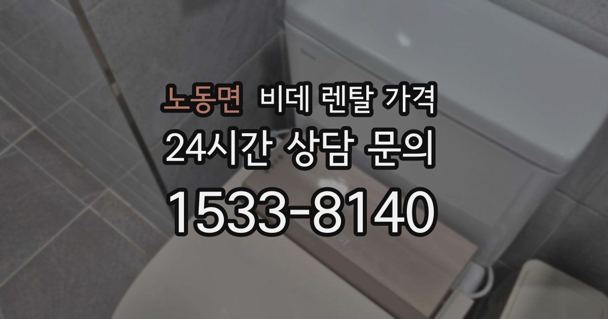 노동면 비데 렌탈 가격