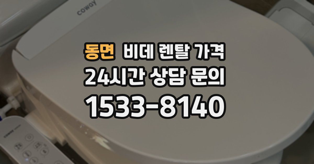 동면 비데 렌탈 가격