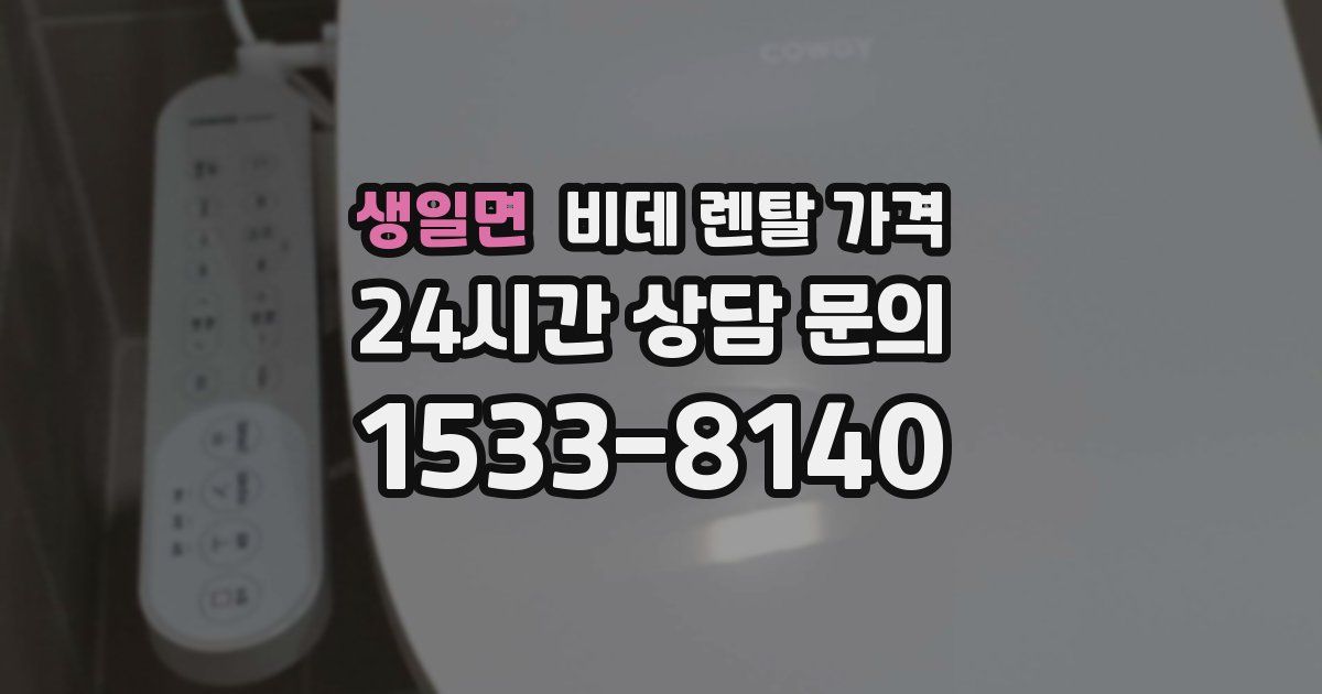 생일면 비데 렌탈 가격
