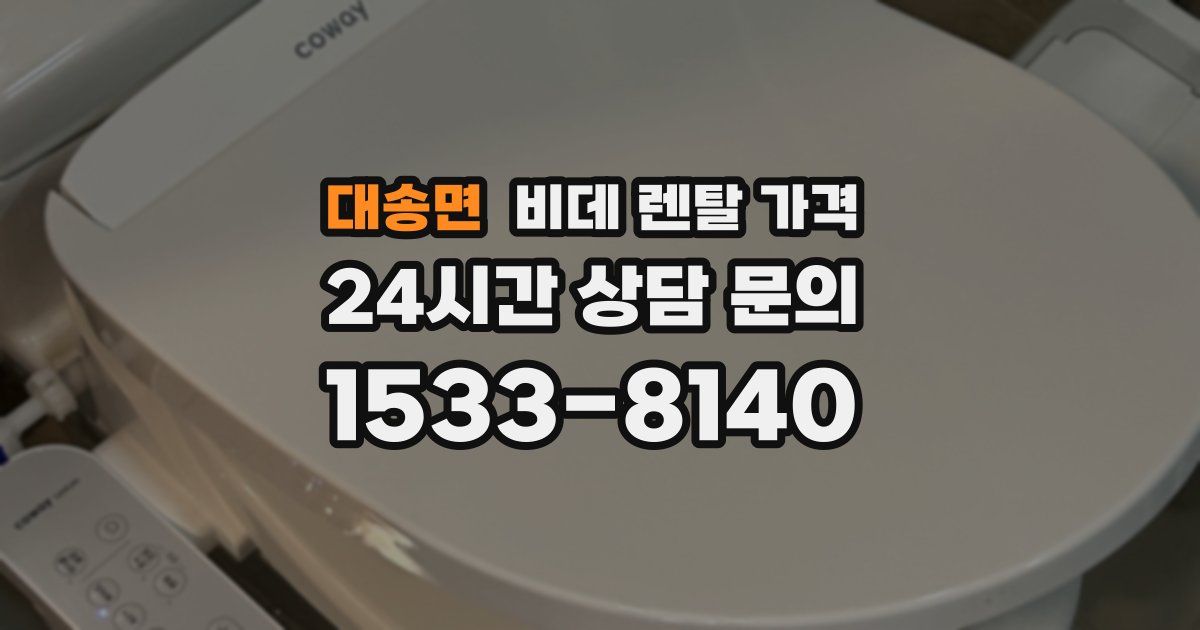 대송면 비데 렌탈 가격