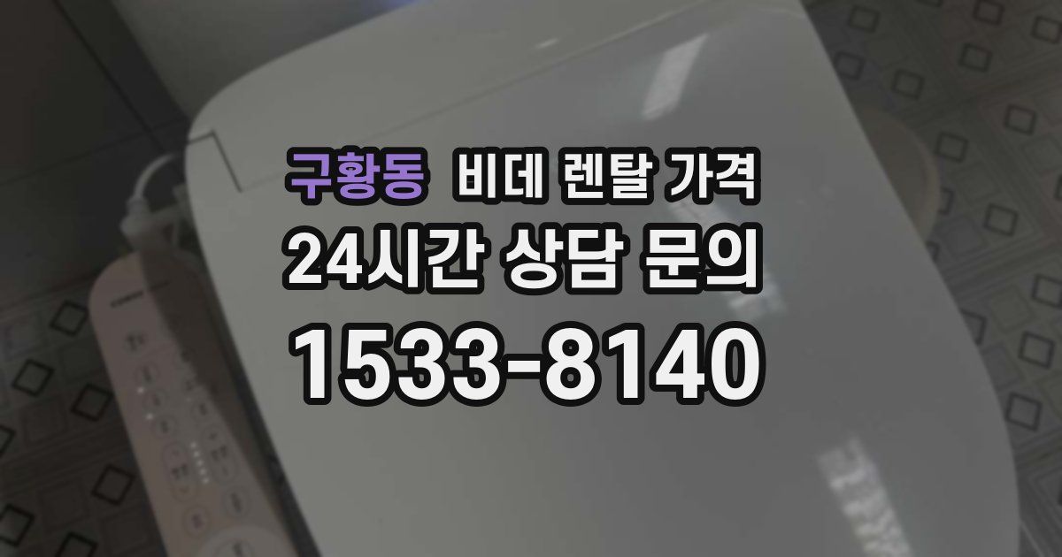 구황동 비데 렌탈 가격