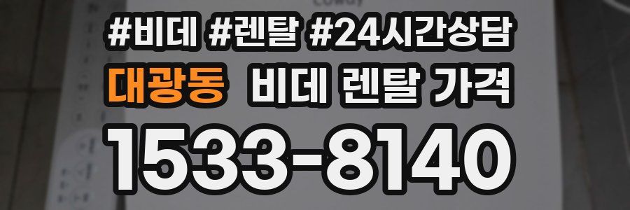 대광동 비데 렌탈 가격
