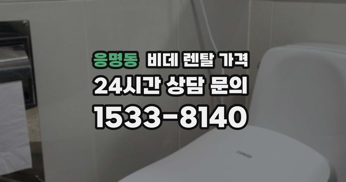 응명동 비데 렌탈 가격