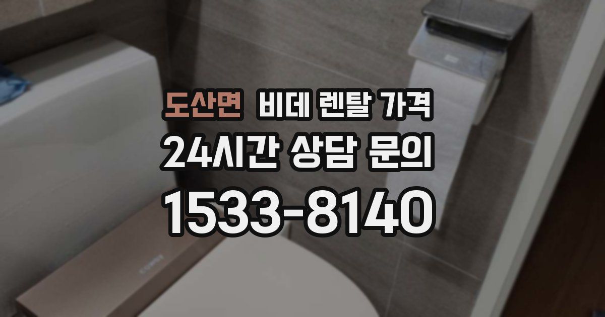 도산면 비데 렌탈 가격