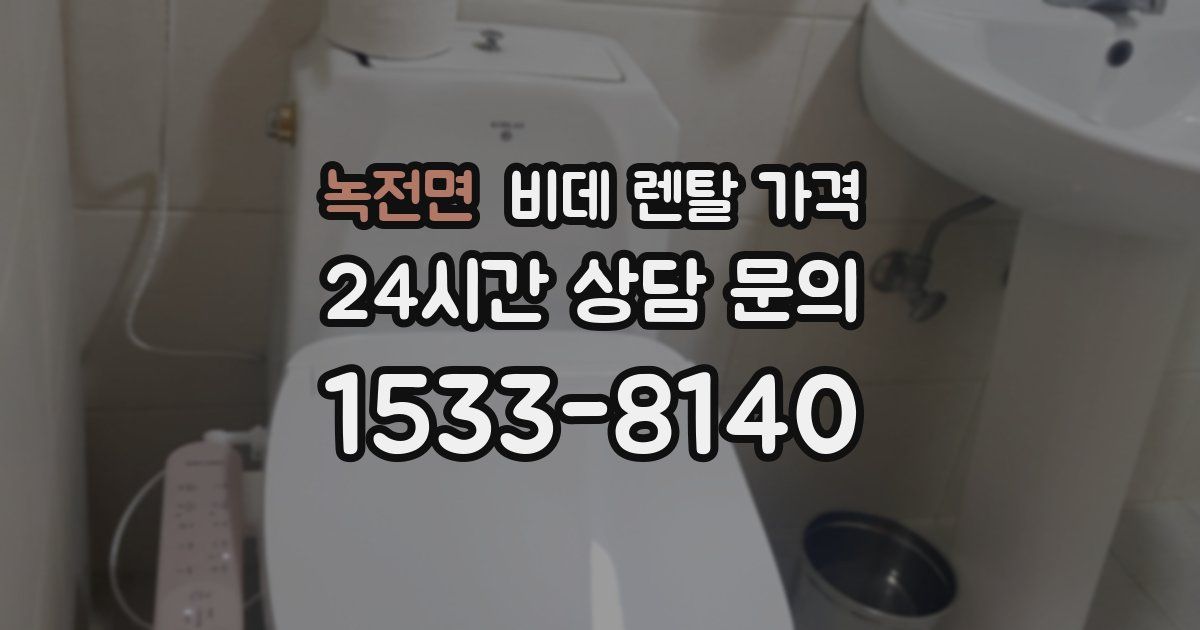 녹전면 비데 렌탈 가격