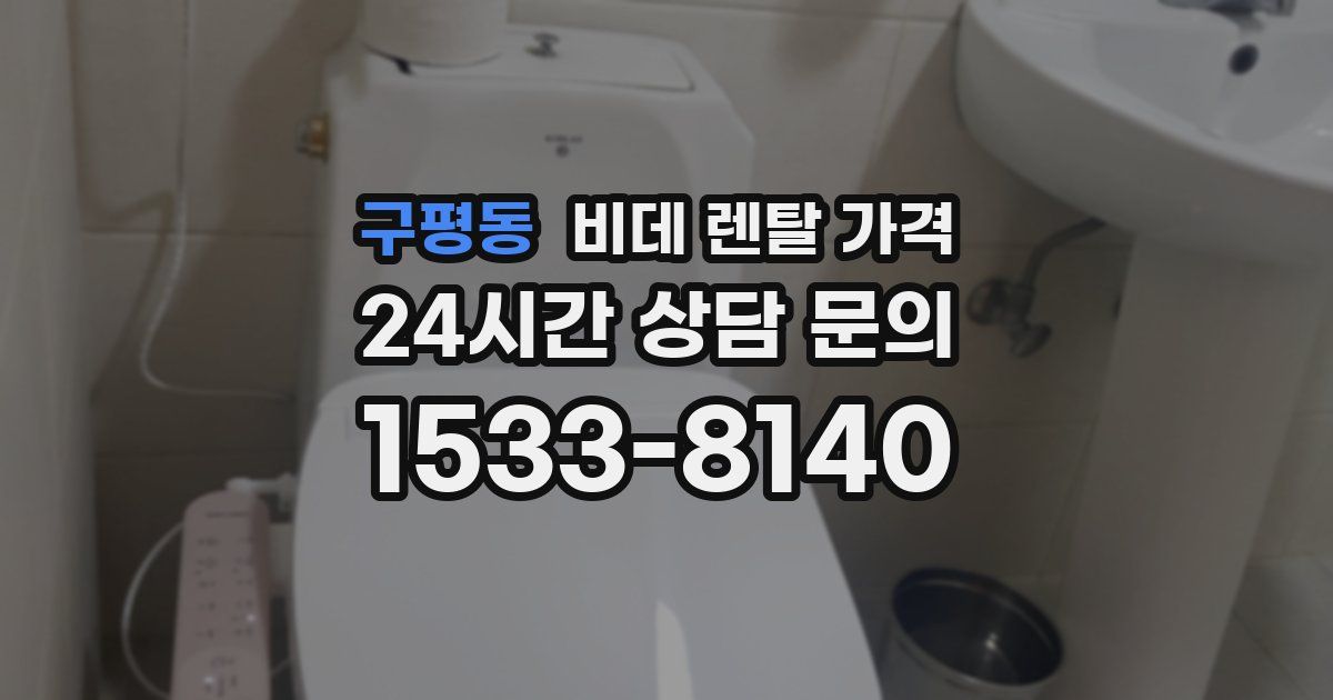 구평동 비데 렌탈 가격