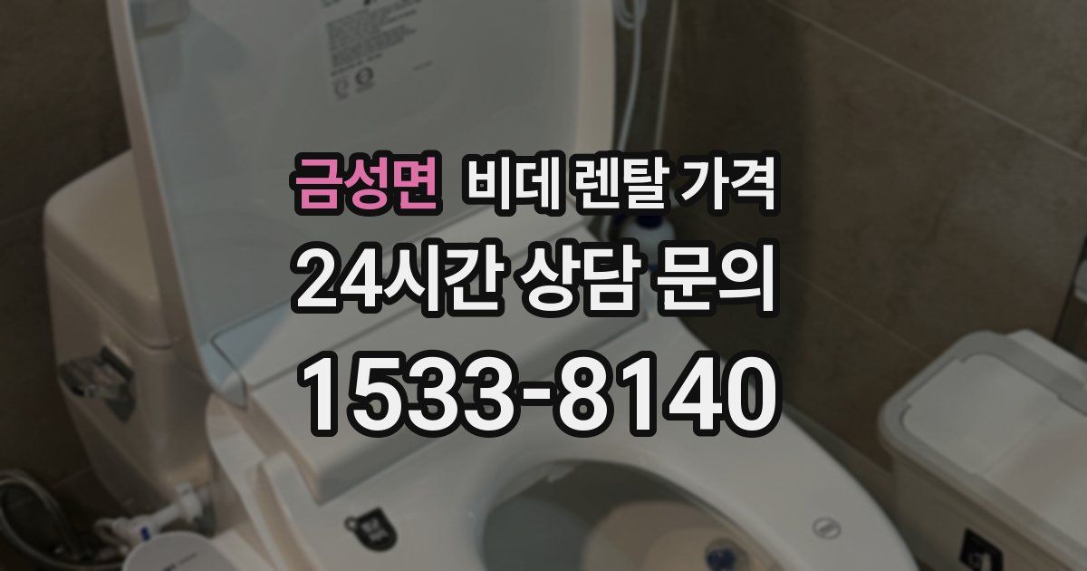 금성면 비데 렌탈 가격