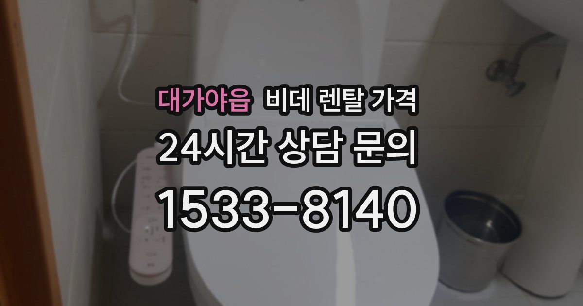 대가야읍 비데 렌탈 가격