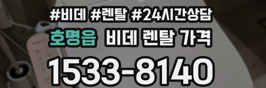 호명읍 비데 렌탈 가격