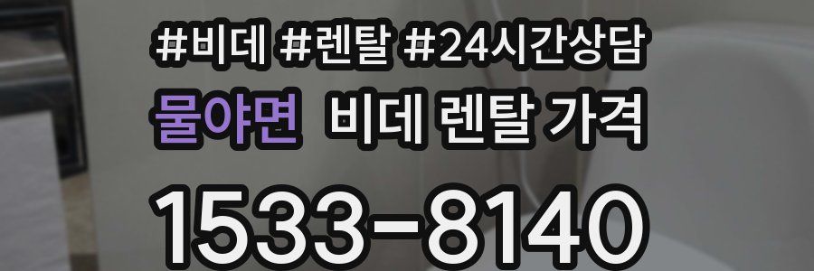물야면 비데 렌탈 가격