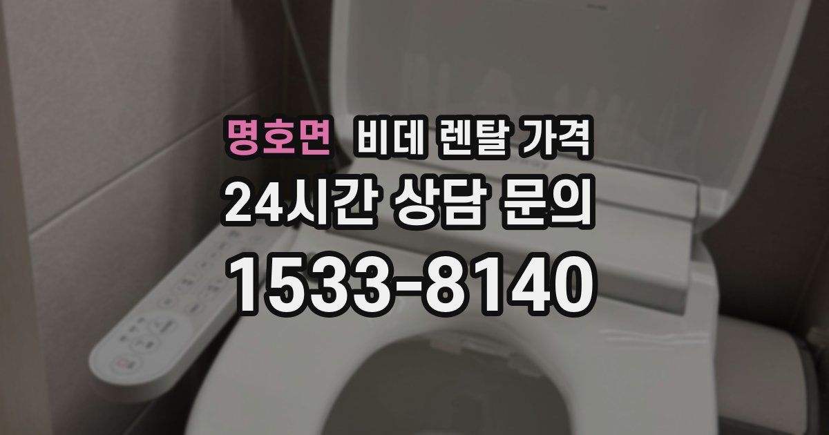명호면 비데 렌탈 가격