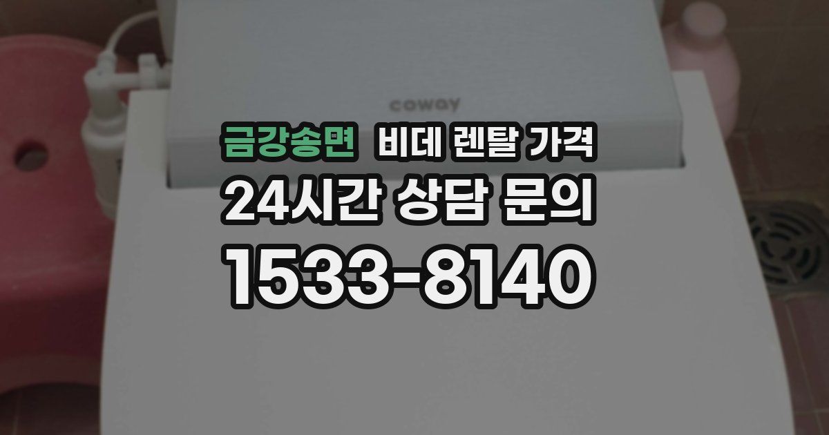 금강송면 비데 렌탈 가격