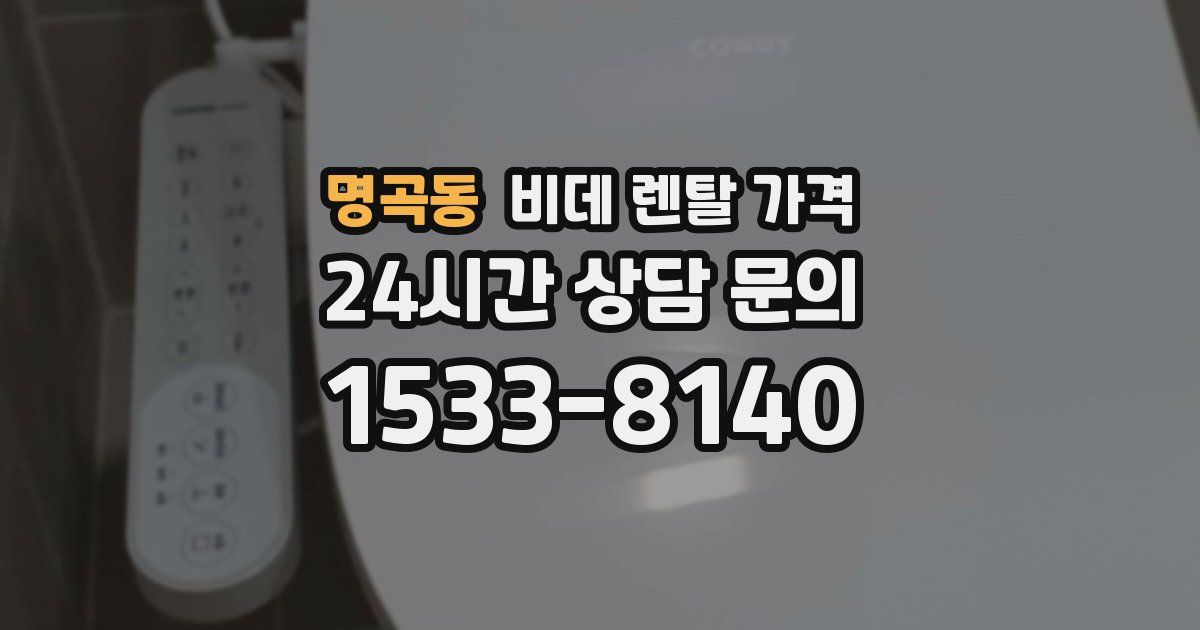 명곡동 비데 렌탈 가격