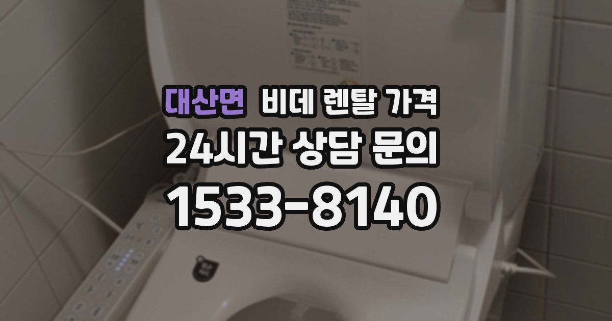 대산면 비데 렌탈 가격
