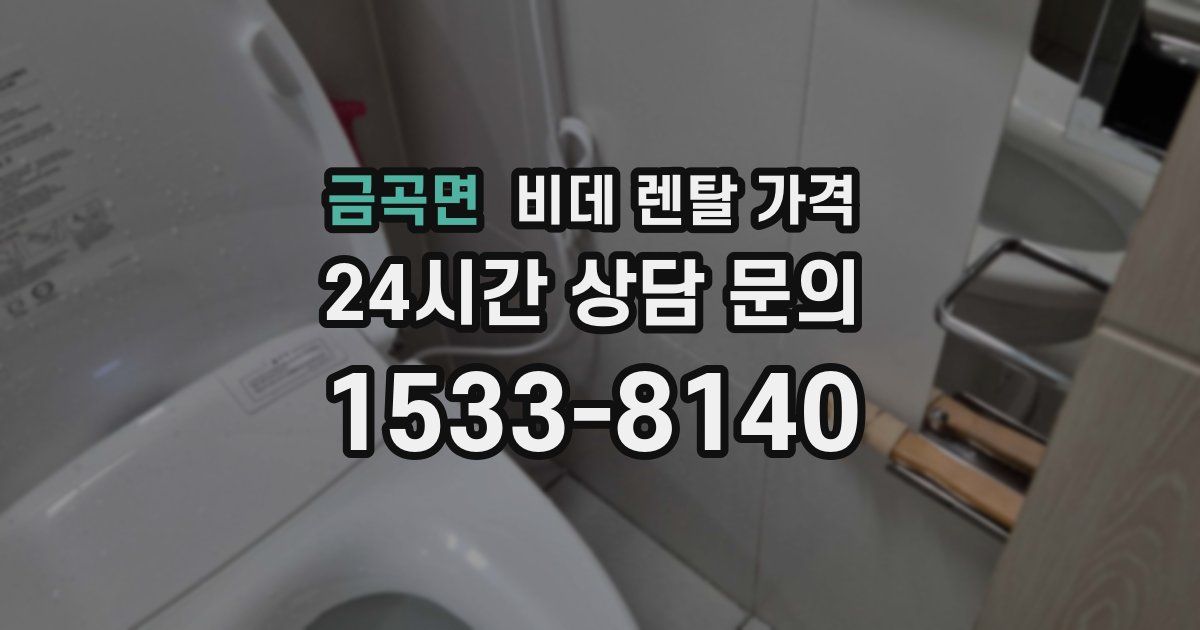금곡면 비데 렌탈 가격