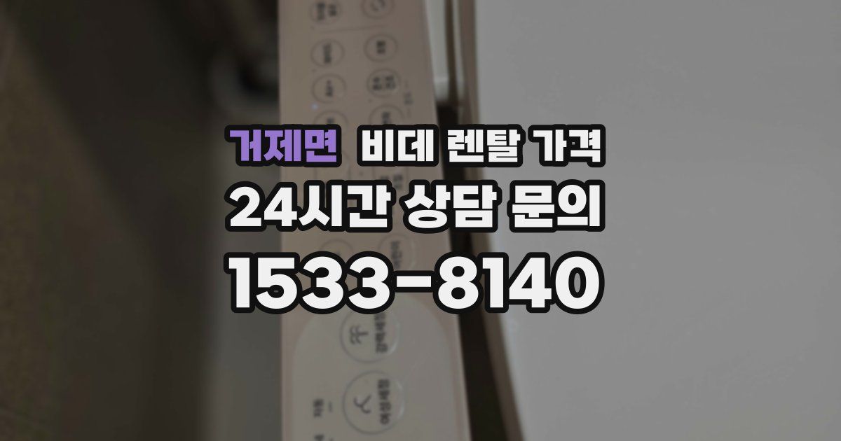 거제면 비데 렌탈 가격