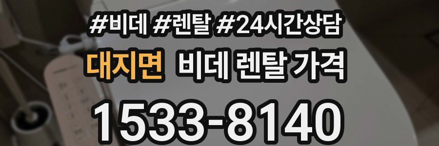 대지면 비데 렌탈 가격