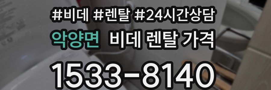 악양면 비데 렌탈 가격