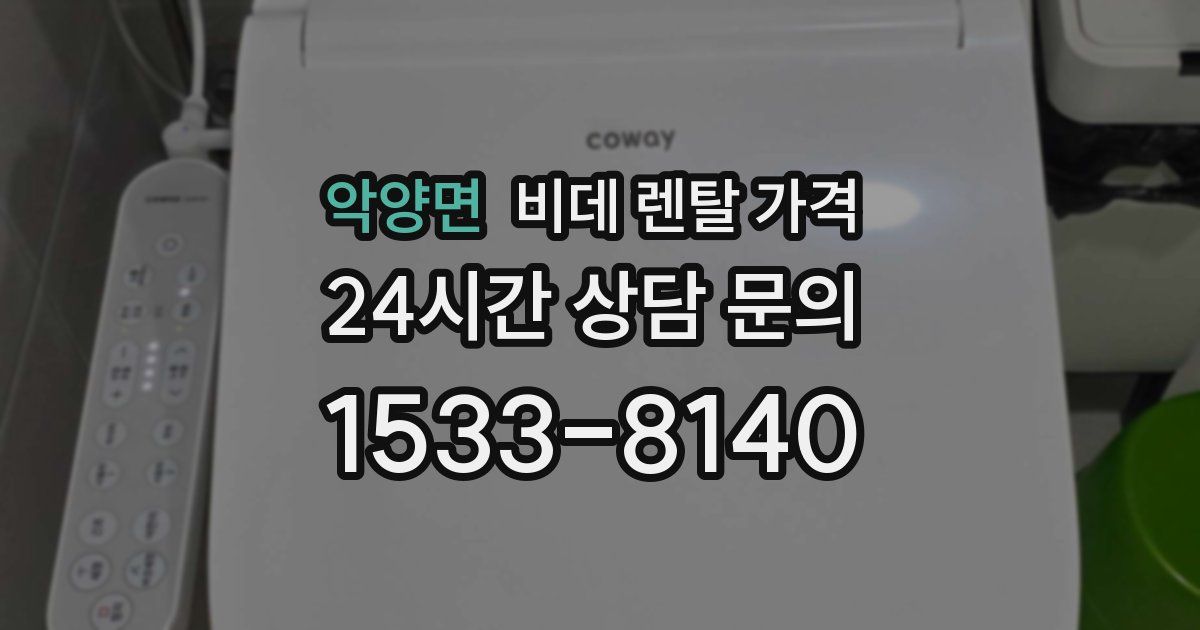 악양면 비데 렌탈 가격