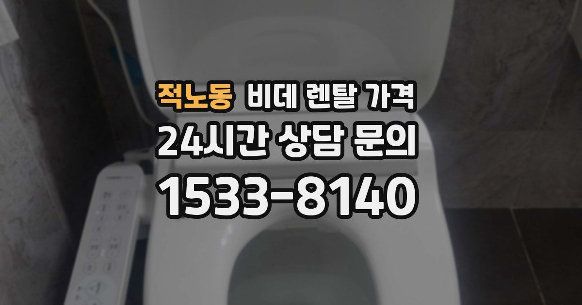 적노동 비데 렌탈 가격