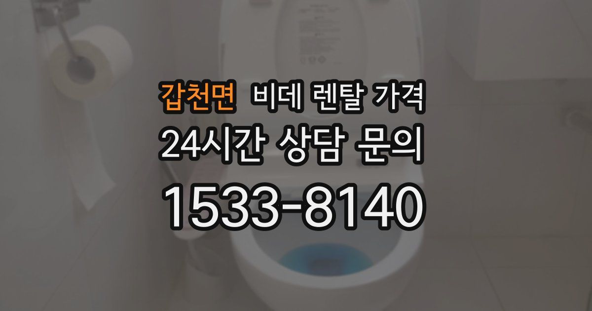 갑천면 비데 렌탈 가격