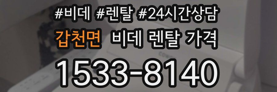 갑천면 비데 렌탈 가격
