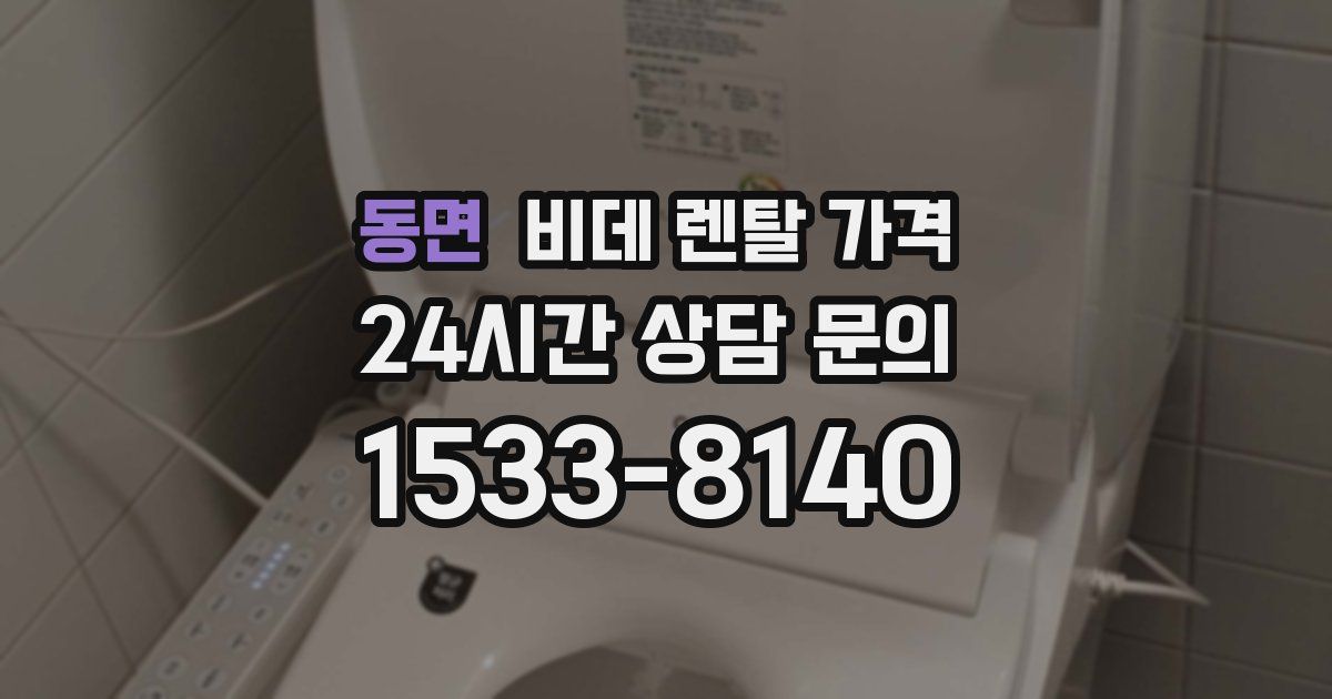 동면 비데 렌탈 가격