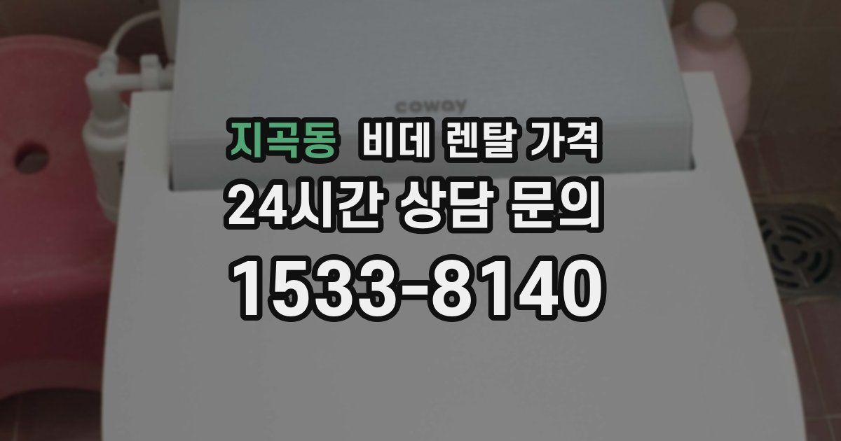 지곡동 비데 렌탈 가격