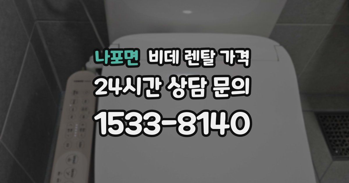 나포면 비데 렌탈 가격